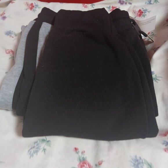 Galaxy Harvic Women's Loose-Fit Fleece Joggers Side Trim Black/Grey Size L - Picture 8 of 9